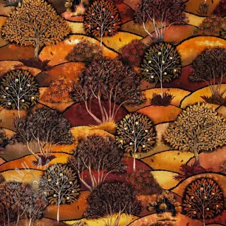 Decoratiestof Forest hill autumn digital print