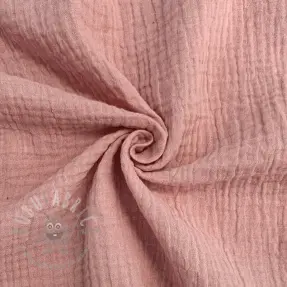 Dubbelgaas/mousseline soft rose