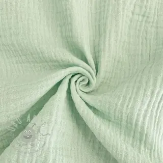 Dubbelgaas/mousseline mint
