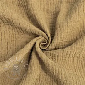 Dubbelgaas/mousseline beige