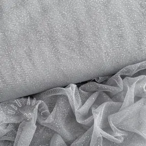 Tule voor TUTU-rok ROYAL SPARKLE grey silver