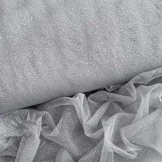 Tule voor TUTU-rok ROYAL SPARKLE grey silver