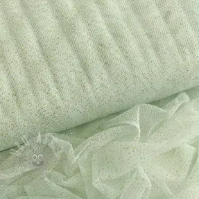 Tule voor TUTU-rok ROYAL SPARKLE mint gold