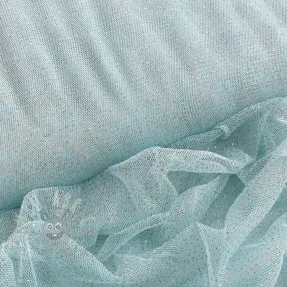 Tule voor TUTU-rok ROYAL SPARKLE light blue gold