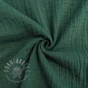 Dubbelgaas/mousseline old green