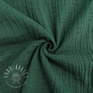 Dubbelgaas/mousseline old green