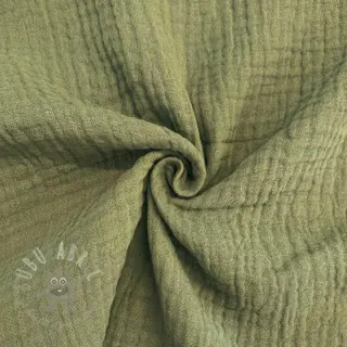 Dubbelgaas/mousseline moss green