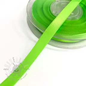 Satijnen lint dubbelzijdig 9 mm neon green