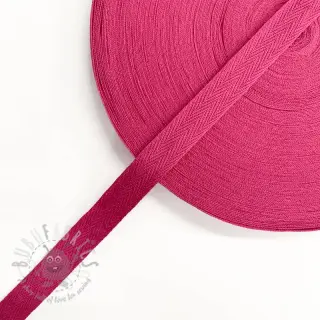 Keperband katoenen 15 mm fuchsia