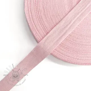 Keperband katoenen 25 mm pink