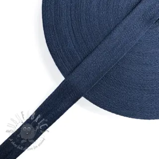 Keperband katoenen 25 mm dark blue