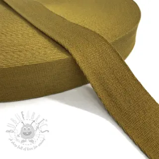 Tassenband katoen 4 cm golden brown