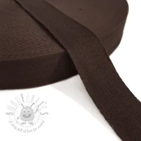 Tassenband katoen 4 cm dark mocha