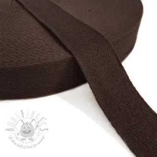 Tassenband katoen 4 cm dark mocha
