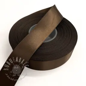 Satijnen lint dubbelzijdig 25 mm dark brown