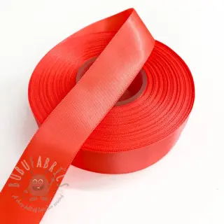 Satijnen lint dubbelzijdig 25 mm neon orange