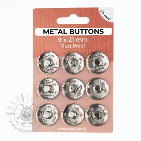 Drukknoop METAL 21 mm silver