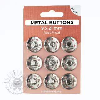 Drukknoop METAL 21 mm silver