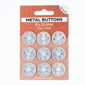 Stláčací gombík METAL 21 mm off white