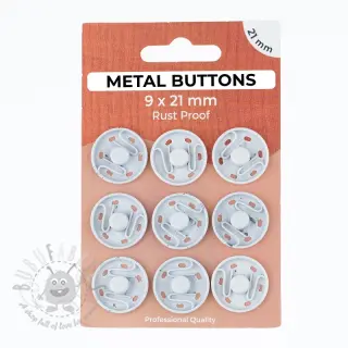 Stláčací gombík METAL 21 mm off white
