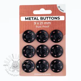 Drukknoop METAL 21 mm black
