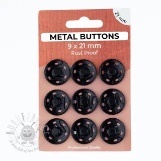 Drukknoop METAL 21 mm black