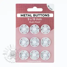Drukknoop METAL 19 mm off white