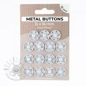 Drukknoop METAL 16 mm off white