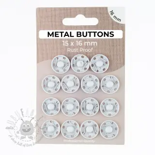 Stláčací gombík METAL 16 mm off white