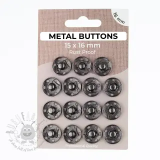 Drukknoop METAL 16 mm anthracite