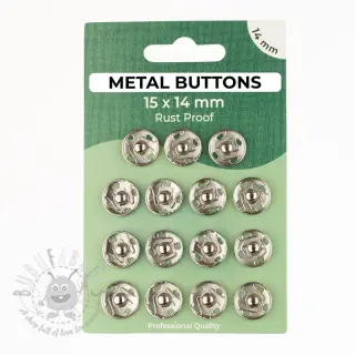 Drukknoop METAL 14 mm silver