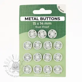 Drukknoop METAL 14 mm off white