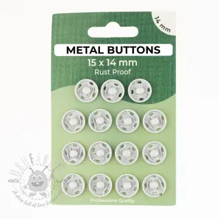 Stláčací gombík METAL 14 mm off white