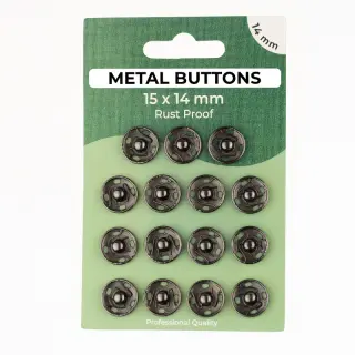 Stláčací gombík METAL 14 mm anthracite