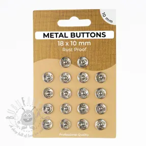 Drukknoop METAL 10 mm silver