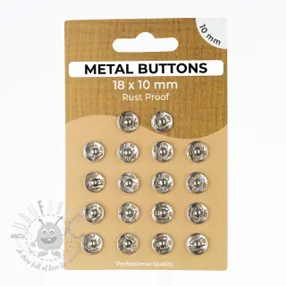 Drukknoop METAL 10 mm silver
