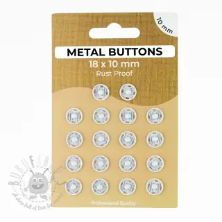 Stláčací gombík METAL 10 mm off white