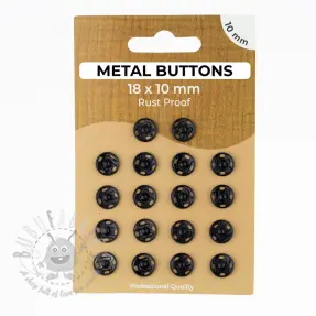 Drukknoop METAL 10 mm black