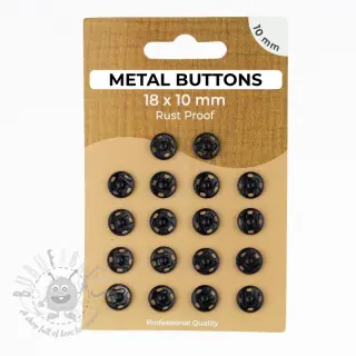 Drukknoop METAL 10 mm black