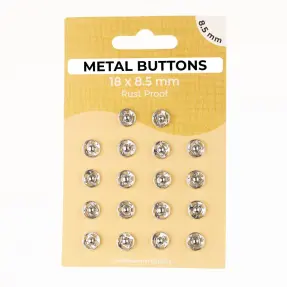 Stláčací gombík METAL 8,5 mm silver