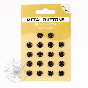 Drukknoop METAL 8,5 mm black