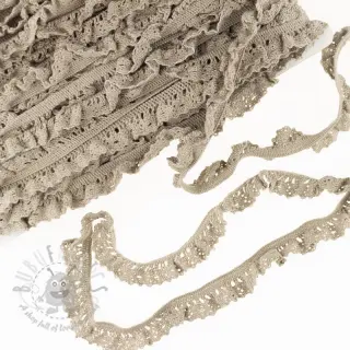 Katoenen kant elastisch sand