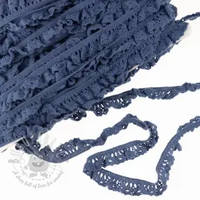 Katoenen kant elastisch dark jeans