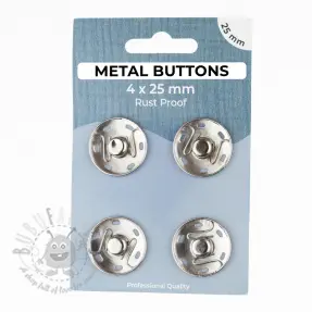 Drukknoop METAL 25 mm silver