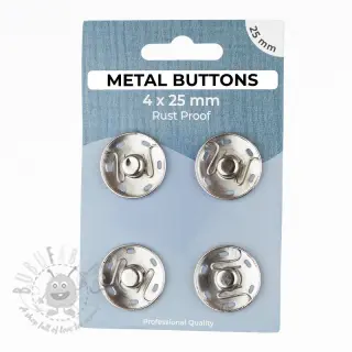 Drukknoop METAL 25 mm silver
