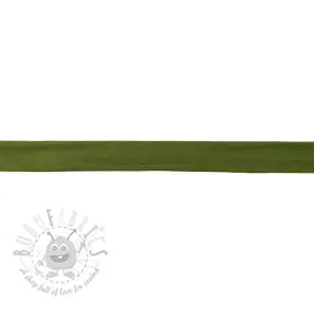 Boordstrook tricot dark army