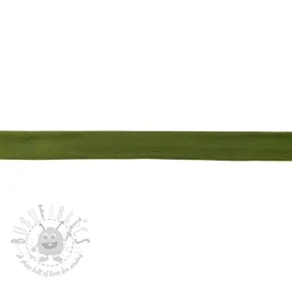Boordstrook tricot dark army