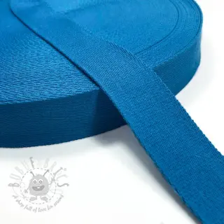 Tassenband katoen 4 cm aqua