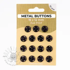 Drukknoop METAL 12 mm black