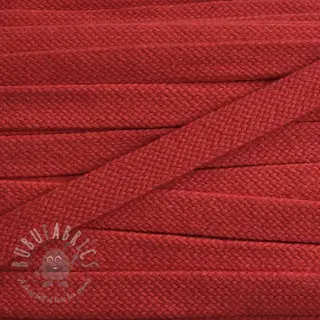 Katoenen koord plat 15 mm red